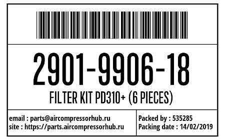 Набор маг. фильтра DD/DDp 310 (Six Pack) FILTER KIT PD310+ (6 PIECES) 2901990618 Набор маг. фильтра DD/DDp 310 (Six Pack) FILTER KIT PD310+ (6 PIECES) 2901990618