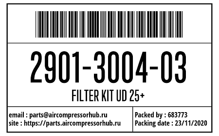 Набор для маг. фильтра UD 25+ FILTER KIT UD 25+ 2901300403 Набор для маг. фильтра UD 25+ FILTER KIT UD 25+ 2901300403