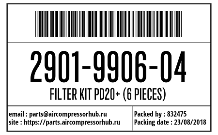 Набор маг. фильтра DD/DDp 20 (Six Pack) FILTER KIT PD20+ (6 PIECES) 2901990604 Набор маг. фильтра DD/DDp 20 (Six Pack) FILTER KIT PD20+ (6 PIECES) 2901990604