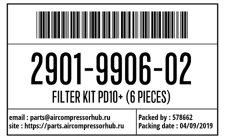 Набор маг. фильтра DD/DDp 10 (Six Pack) FILTER KIT PD10+ (6 PIECES) 2901990602 Набор маг. фильтра DD/DDp 10 (Six Pack) FILTER KIT PD10+ (6 PIECES) 2901990602