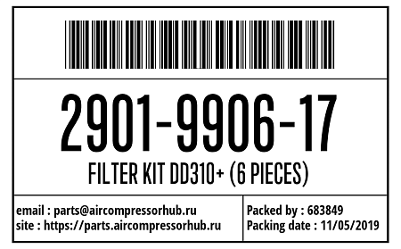 Набор маг. фильтра DD/DDp 310 (Six Pack) FILTER KIT DD310+ (6 PIECES) 2901990617 Набор маг. фильтра DD/DDp 310 (Six Pack) FILTER KIT DD310+ (6 PIECES) 2901990617