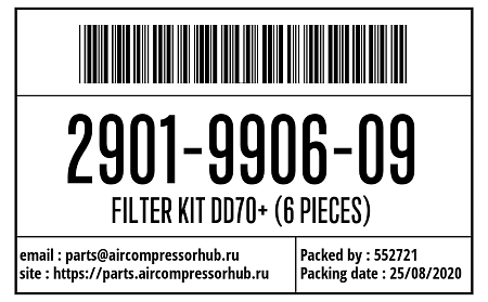 Набор маг. фильтра DD/DDp 70 (Six Pack) FILTER KIT DD70+ (6 PIECES) 2901990609 Набор маг. фильтра DD/DDp 70 (Six Pack) FILTER KIT DD70+ (6 PIECES) 2901990609
