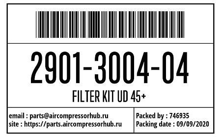 Набор для маг. фильтра UD 45+ FILTER KIT UD 45+ 2901300404 Набор для маг. фильтра UD 45+ FILTER KIT UD 45+ 2901300404